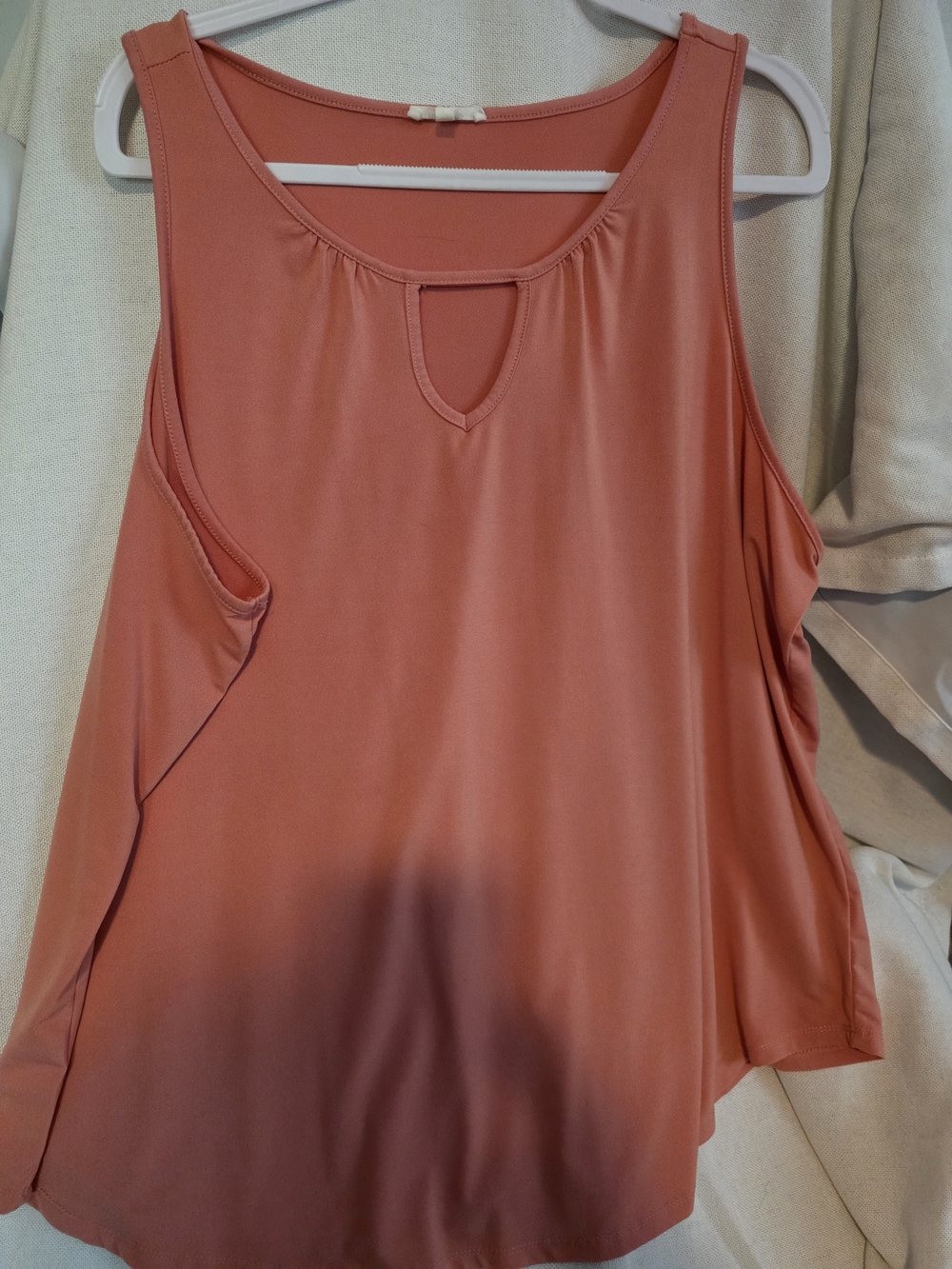 Maurices Coral Keyhole Sleeveless Tank